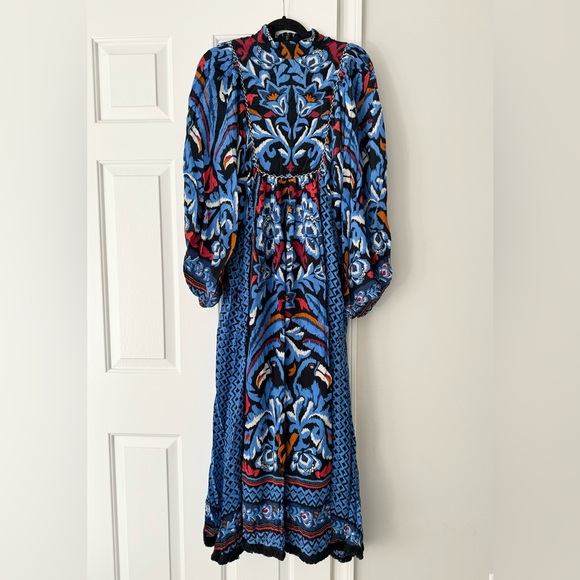 Farm Rio Printed Dolman Sleeve Kaftan Maxi Dress, Size S/M - Picture 6 of 16